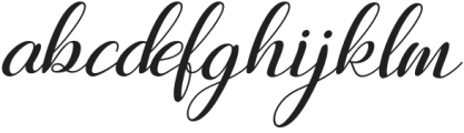 Jelitha Italic otf (400) Font LOWERCASE