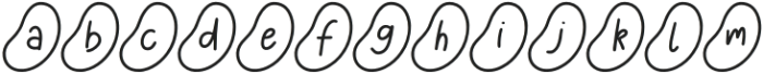 Jelly Bean - Outline Regular otf (400) Font LOWERCASE