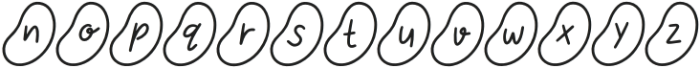 Jelly Bean - Outline Regular otf (400) Font LOWERCASE