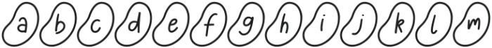 Jelly Bean - Outline Regular ttf (400) Font LOWERCASE