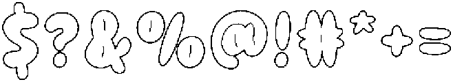 Jelly-Bounce-Line Regular otf (400) Font OTHER CHARS
