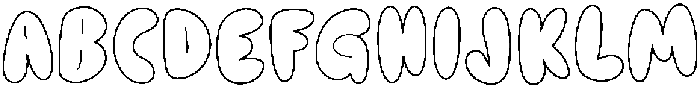 Jelly-Bounce-Line Regular otf (400) Font UPPERCASE