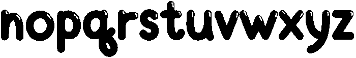 Jelly Regular otf (400) Font LOWERCASE