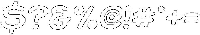Jellybon Angular Outline Italic otf (400) Font OTHER CHARS