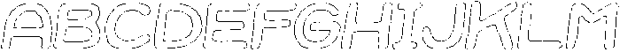 Jellybon Angular Outline Italic otf (400) Font UPPERCASE