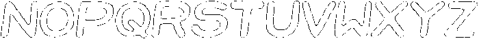Jellybon Angular Outline Italic otf (400) Font LOWERCASE