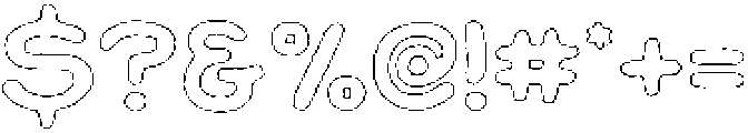 Jellybon Angular Outline otf (400) Font OTHER CHARS