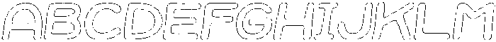 Jellybon Brush Outline Italic otf (400) Font UPPERCASE
