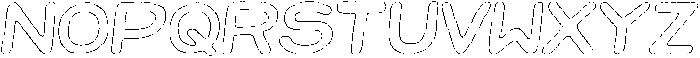 Jellybon Brush Outline Italic otf (400) Font LOWERCASE