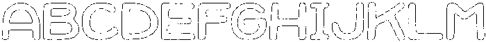 Jellybon Brush Outline otf (400) Font UPPERCASE