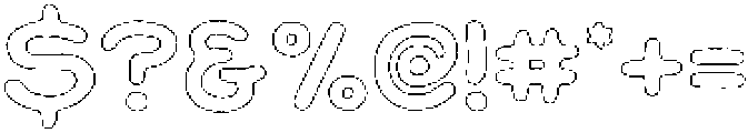 Jellybon Chalk Outline otf (400) Font OTHER CHARS
