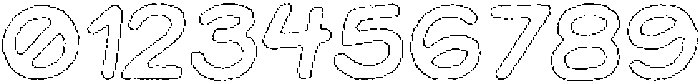 Jellybon Eroded Outline Italic otf (400) Font OTHER CHARS