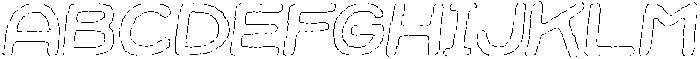 Jellybon Eroded Outline Italic otf (400) Font UPPERCASE