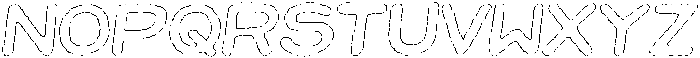 Jellybon Eroded Outline Italic otf (400) Font LOWERCASE