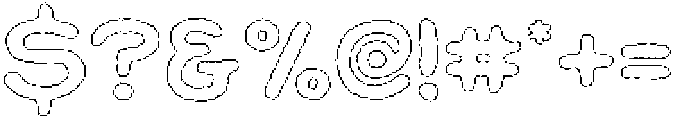 Jellybon Eroded Outline otf (400) Font OTHER CHARS