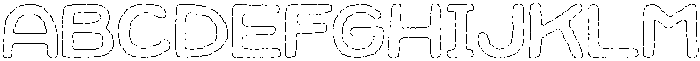 Jellybon Eroded Outline otf (400) Font UPPERCASE