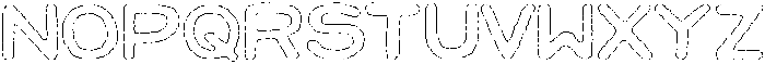 Jellybon Eroded Outline otf (400) Font LOWERCASE
