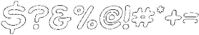 Jellybon Graphite Outline Italic otf (400) Font OTHER CHARS