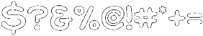Jellybon Graphite Outline otf (400) Font OTHER CHARS