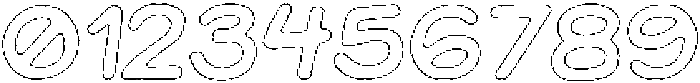 Jellybon Liner Outline Italic otf (400) Font OTHER CHARS