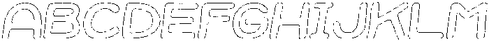 Jellybon Liner Outline Italic otf (400) Font UPPERCASE