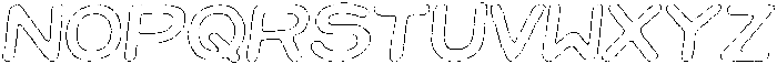 Jellybon Liner Outline Italic otf (400) Font UPPERCASE
