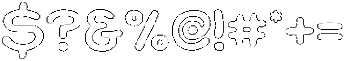 Jellybon Liner Outline otf (400) Font OTHER CHARS