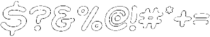 Jellybon Pencil Outline Italic otf (400) Font OTHER CHARS