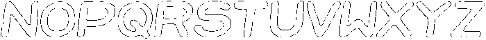 Jellybon Pencil Outline Italic otf (400) Font LOWERCASE