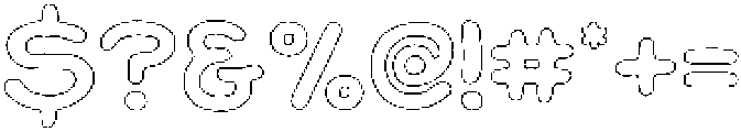 Jellybon Pencil Outline otf (400) Font OTHER CHARS