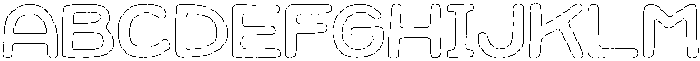 Jellybon Pencil Outline otf (400) Font UPPERCASE