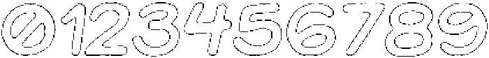 Jellybon Rough Outline Italic otf (400) Font OTHER CHARS