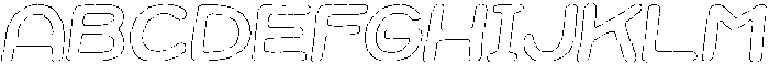 Jellybon Rough Outline Italic otf (400) Font UPPERCASE