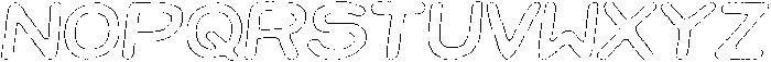 Jellybon Rough Outline Italic otf (400) Font UPPERCASE