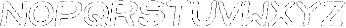 Jellybon Rough Outline Italic otf (400) Font LOWERCASE