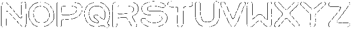 Jellybon Rough Outline otf (400) Font UPPERCASE