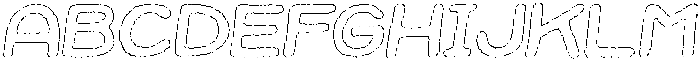 Jellybon Wax Outline Italic otf (400) Font UPPERCASE
