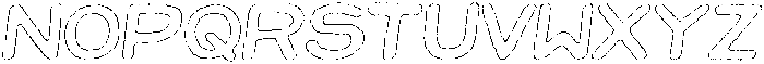 Jellybon Wax Outline Italic otf (400) Font LOWERCASE