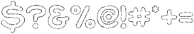 Jellybon Wax Outline otf (400) Font OTHER CHARS