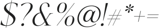 Jemina Light Italic otf (300) Font OTHER CHARS