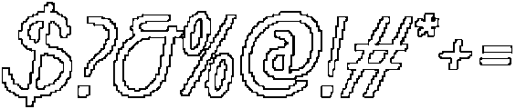 Jerio Pixel Outline otf (400) Font OTHER CHARS