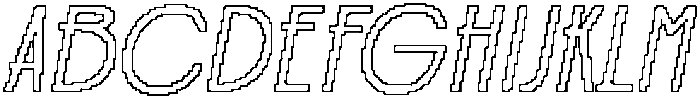Jerio Pixel Outline otf (400) Font UPPERCASE