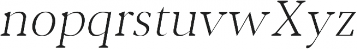 Jerrick Light Italic otf (300) Font LOWERCASE