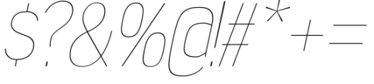 Jesaya Ultra Light Italic Font OTHER CHARS