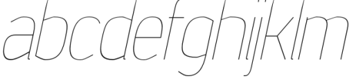 Jesaya Ultra Light Italic Font LOWERCASE