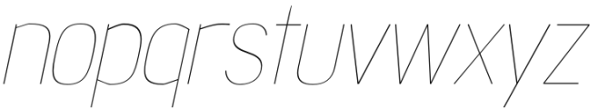 Jesaya Ultra Light Italic Font LOWERCASE