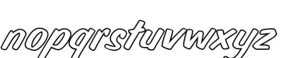 Jest Outline Font LOWERCASE