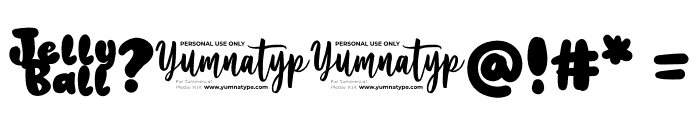 Jelly Ball Personal Use Font OTHER CHARS