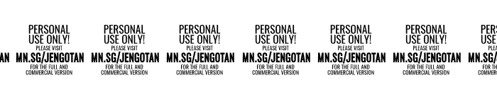 Jengotan PERSONAL USE ONLY Font OTHER CHARS
