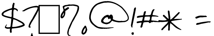 Jennilyn's Everyday Font OTHER CHARS